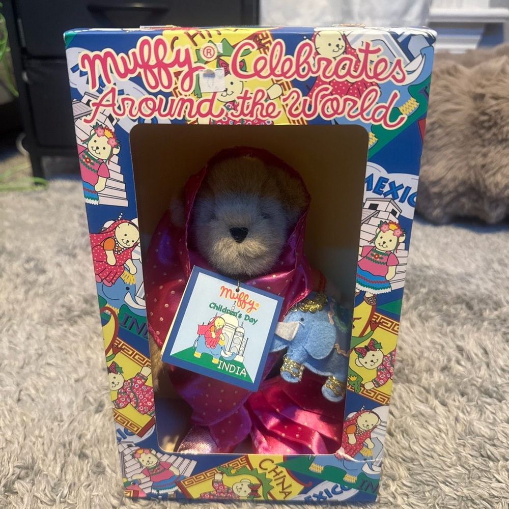 Rare collectible bear from india Muffy Celebrates Around the World Doll